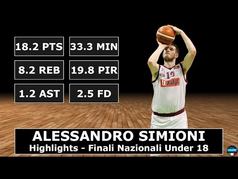 Alessandro Simioni - Highlights - Finali Nazionali U18 Eccellenza 2016