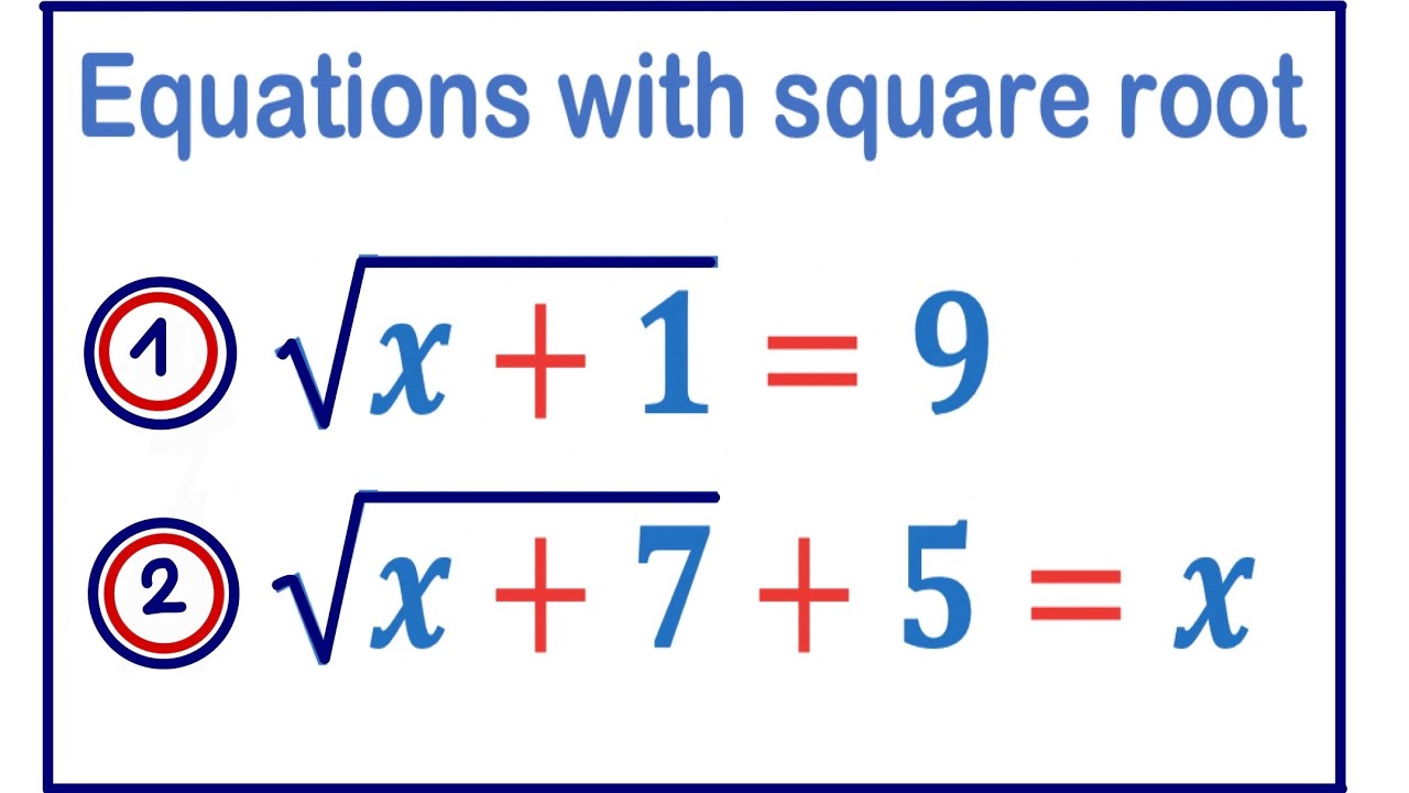 Square root equation