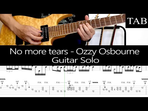 NO MORE TEARS - Ozzy Osbourne (Zakk Wylde): SOLO guitar cover + TAB