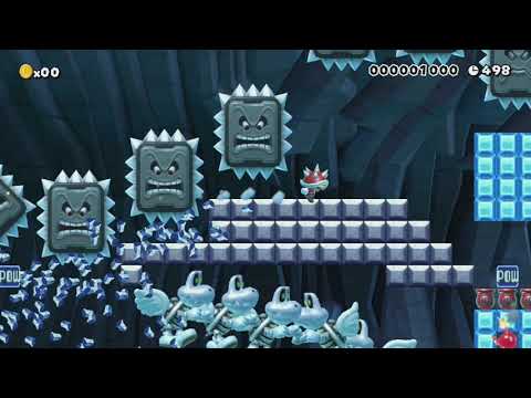 新感覚破壊ダッシュスピードラン　Yと左右操作のみ　 by サブ　りょんりょん - Super Mario Maker - No Commentary 1bn