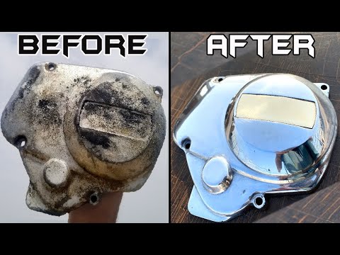 Easy way to POLISH Engine Cover   Engine cover Restoration