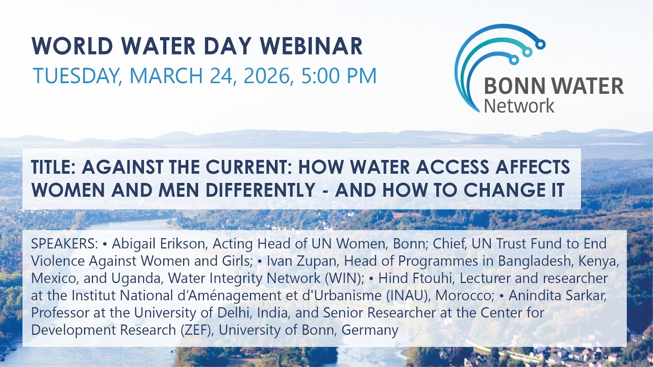 World Water Day Webinar: Against the current: how water access affects women and men differently