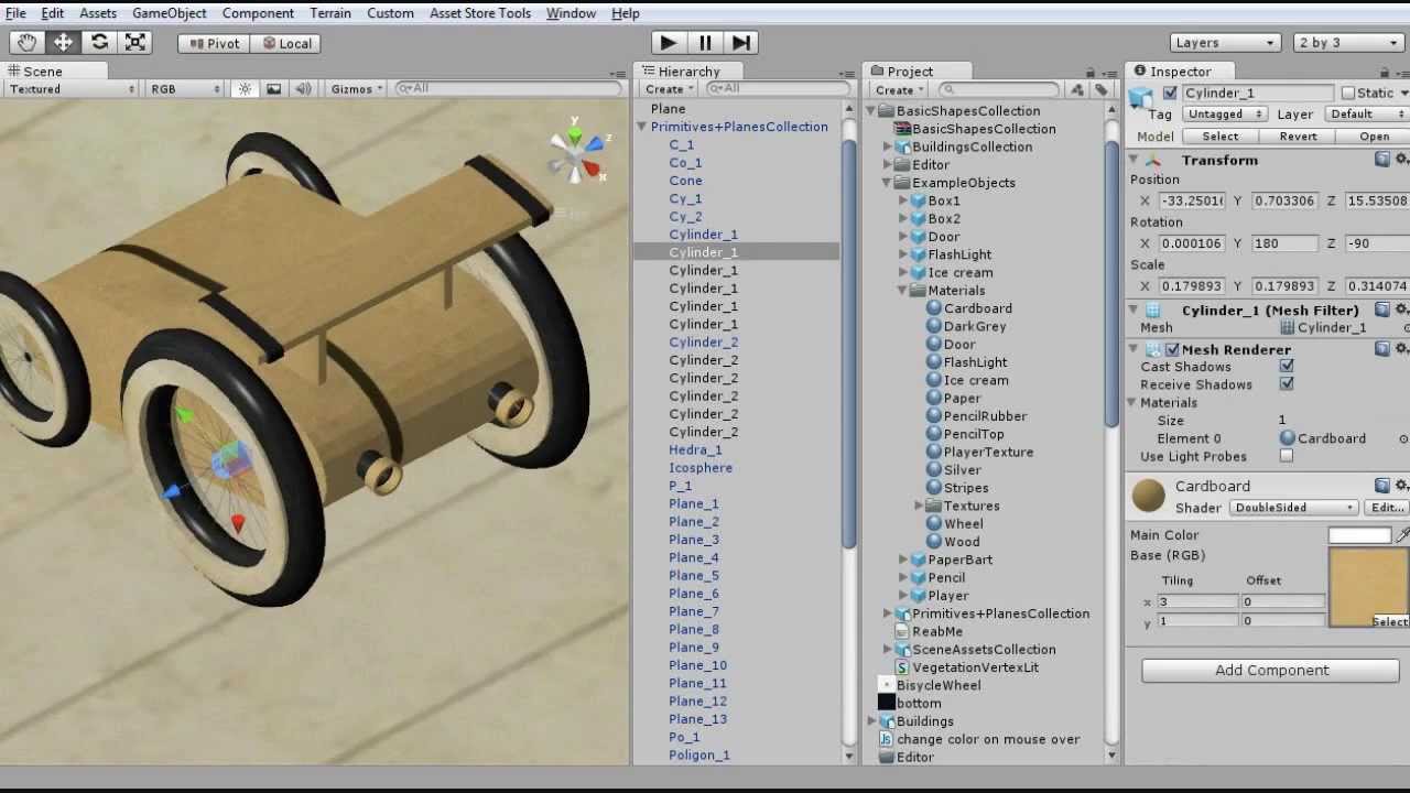 Unity BasicShapesCollection