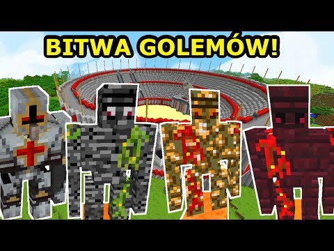 JeżTritsus -  NEW GOLEMS FIGHT IN MINECRAFT!  Which Is The Strongest?  ARENA!