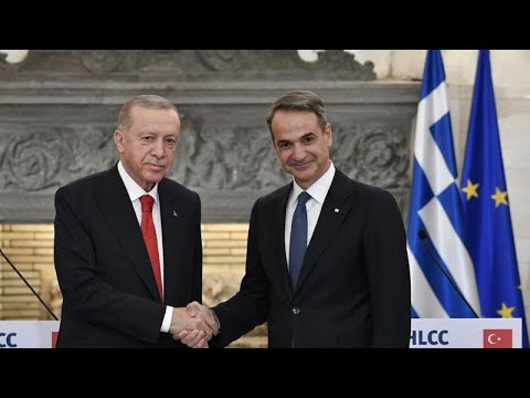 Video Thumbnail: Streit oder eitel Sonnenschein zwischen Athen und Ankara? Mitsotakis trifft Erdogan