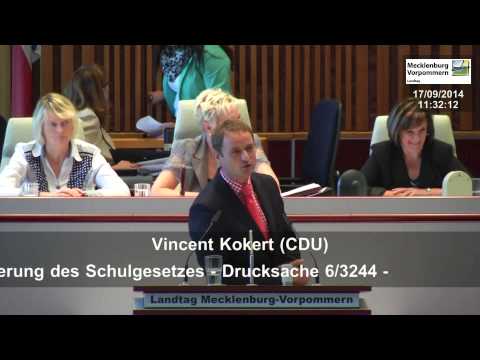 17.09.2014, Vincent Kokert, CDU-Fraktion, Landtag M-V, Änderung des Schulgesetzes