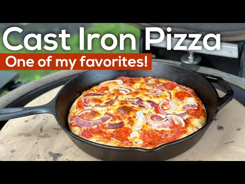 This Pizza Is SO GOOD! Kamado Joe Cast Iron Pizza On The Grill