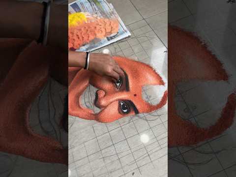 Portrait Rangoli | online classes #artistshikhasharma #shorts #art #rangoli
