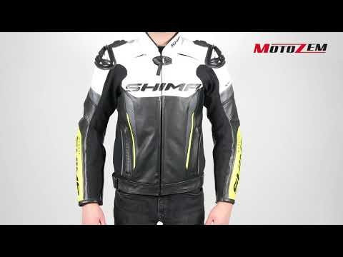 Bunda na motorku Shima Bandit černo-bílo-fluo žlutá