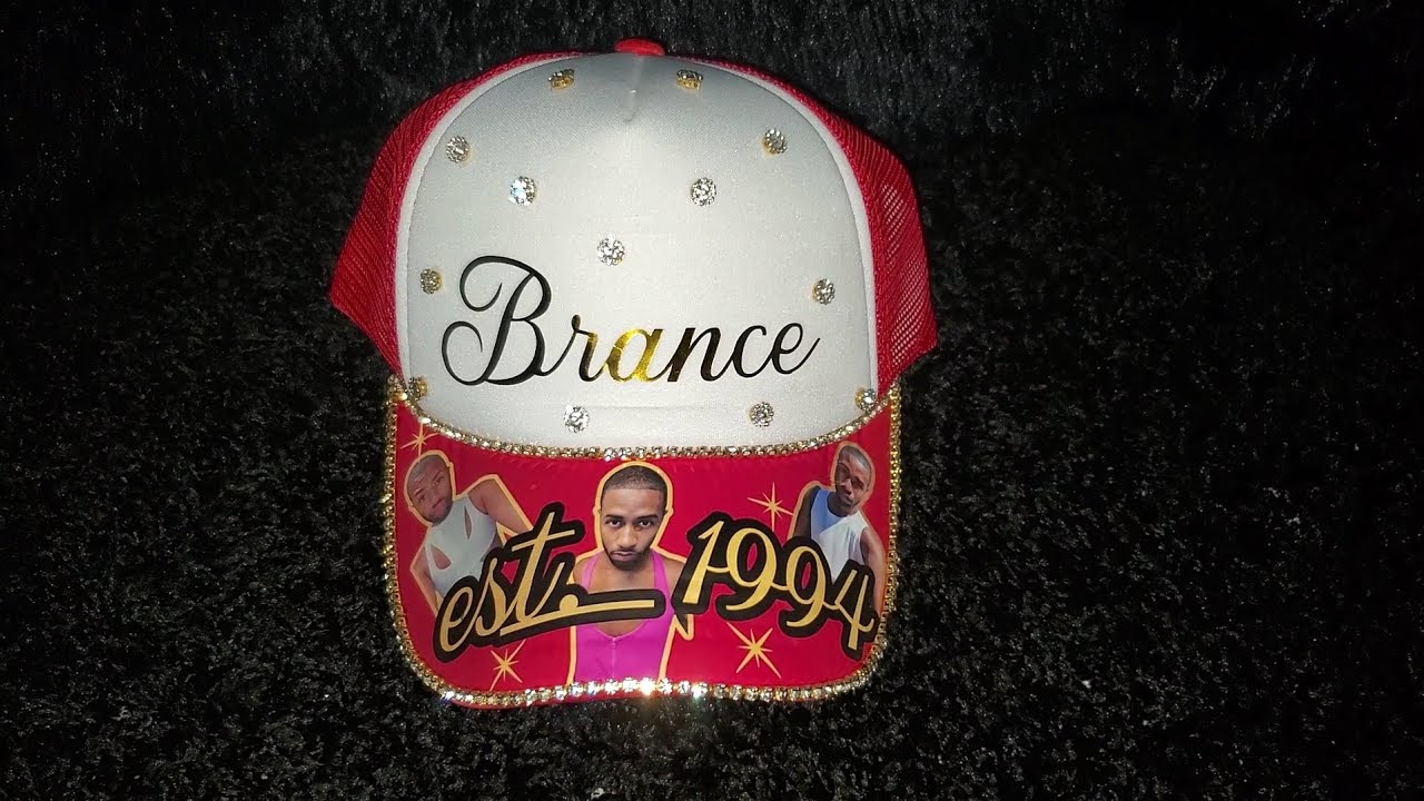 DIY Custom Trucker Hat/ Brim Tutorial.  No Sublimation! Cricut Design Space Template