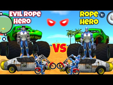 Rope Hero Vs 😈 Evil Rope Hero Big Race Mission | Rope Hero Vice Town | Gamer Blasty