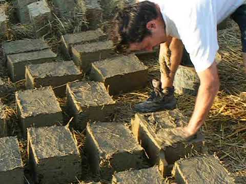Making cob bricks