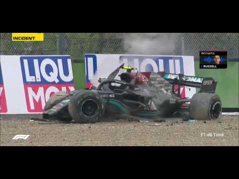 F1 2021 Bottas and Russell crash Emilia Romagna GP #F1release