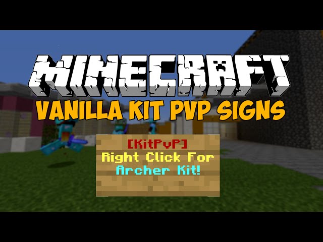 Kit PvP Signs in Vanilla Minecraft 1.8! Minecraft Map