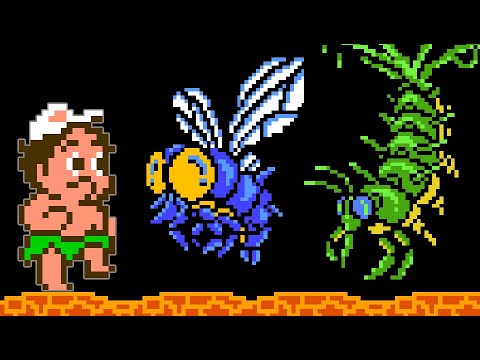 Adventure Island 2 (NES) All Bosses (No Damage)