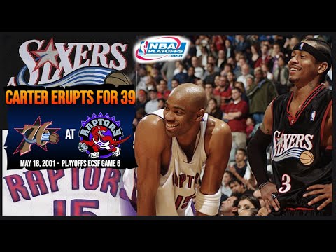 Allen Iverson 20pts vs Vince Carter 39pts - 2001 ECSF Game 6 - Philadelphia 76ers at Toronto Raptors
