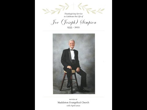 A Service of Thanksgiving for the life of Joe Simpson