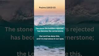 The stone the builders rejected-Psalms 118:22-23 #psalms #cornerstone #shorts #thewordpodcastke