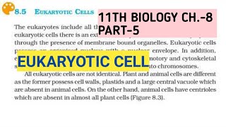 Class 11 biology, Ch.8,Part-5||Eukaryotic cell||Study with Farru