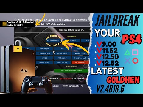 Ps4 Jailbreak 9.00 to 12.52 Latest GoldenHen V2.4B18.6 For All Models