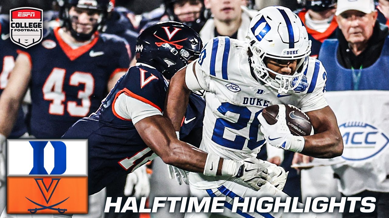 ACC Championship HALFTIME HIGHLIGHTS 🎥 Duke Blue Devils vs. Virginia Cavaliers | ESPN CFB
