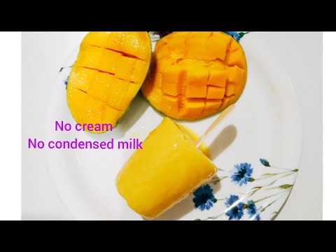 Mango icecream recipe, no cream, no whipped cream, no condensed milk, homemade icecream/kulfi