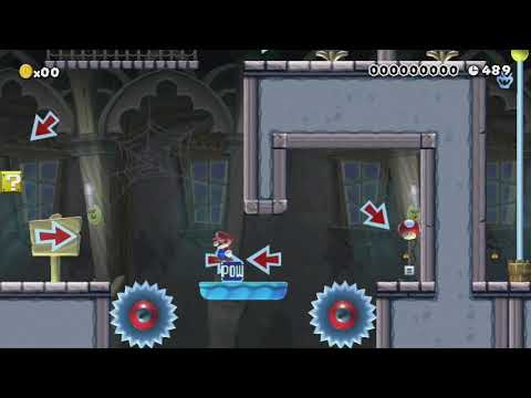 Puzzle 1# ⇒ POW & Mushroom by あまみや みゆき - Super Mario Maker - No Commentary 1bm