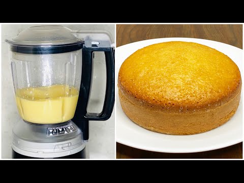 Sponge Cake in Blender | Basic Sponge Cake Recipe | Vanilla Sponge Cake Without Oven