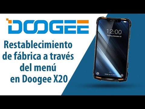 ¿Cómo restablecer datos de fábrica a través del menú en Doogee X20?