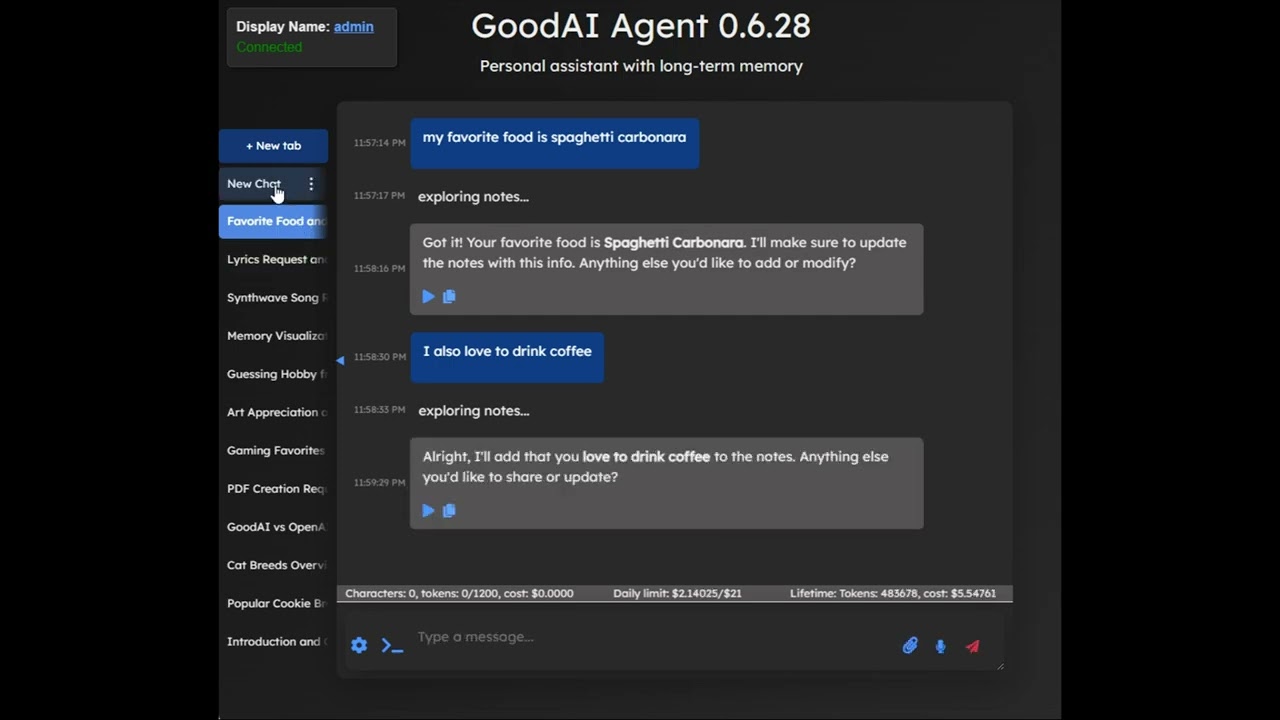 Charlie Mnemonic: Using memory to generate images