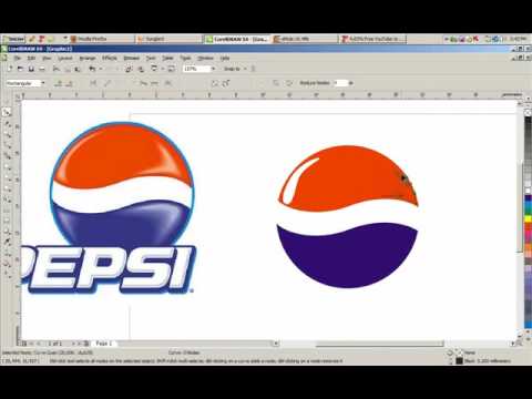 Pepsi Logo in CorelDRAW X4