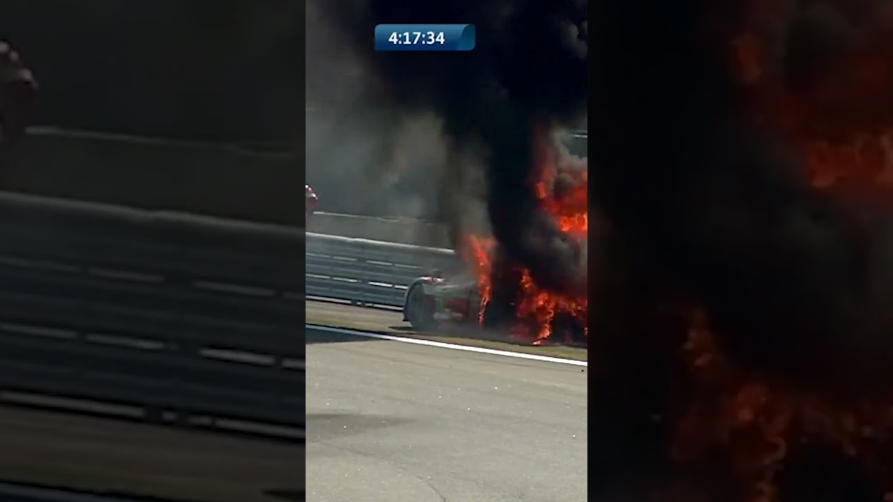 Ferrari ERUPTS into Flames 😱