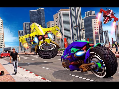 US Police Flying Bike Robot Simulator - Android Gameplay