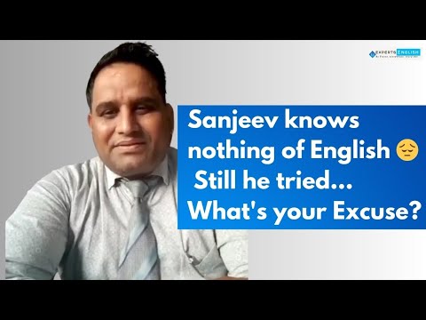 Sanjeev Knows Nothing of English| He Tried | #spokenenglish #publicspeaking