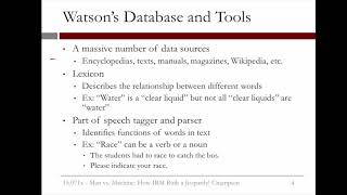 5.3.5 How IBM Built a Jeopardy Champion - Video 3: Watson's Database and Tools