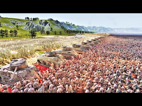 3 MILLION Zombies Invade OMAHA BEACH Defenses - Ultimate Epic Battle Simulator 2