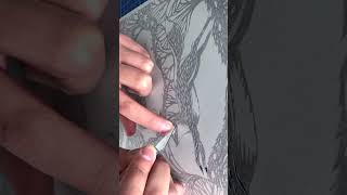 My most detailed paper cut so far 🦊 Fox chasing rabbit 🐰 #papercraft #creativeart #cutout #artvlog