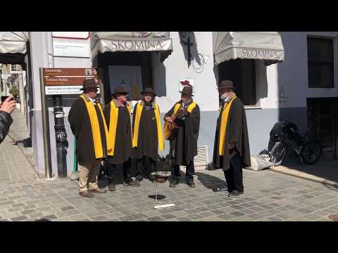 Klapa Škrljak singing in Zagreb, Croatia