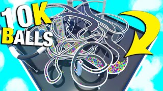 10,000 MARBLES VS CRAZY MARBLE RUN + MARBLE CAMERA!!! - Marble World