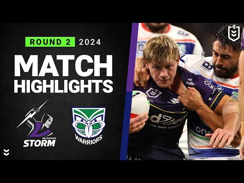 NRL 2024 | Storm v Warriors | Match Highlights