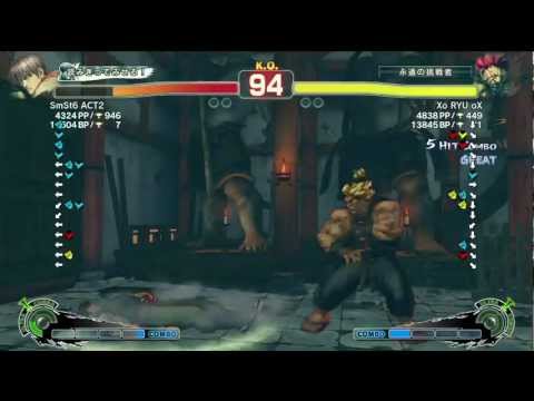 SmSt6 ACT2 [Guy] VS Xo RYU oX [Akuma] - AE2012 720p HD