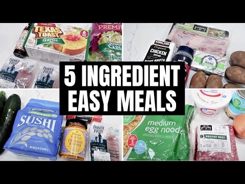 5 EASY & FAST FIVE INGREDIENT MEAL IDEAS | TASTY HOMEMADE DINNERS  | LARGE FAMILY MEALS
