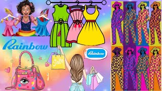 RAINBOW SHOPPING 🌈🛍️ | The Ultimate Rainbow Stores Shopping Walkthrough for Fashionistas