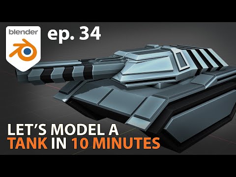 Let's model a TANK in 10 MINUTES - Blender 2.83 - ep. 34