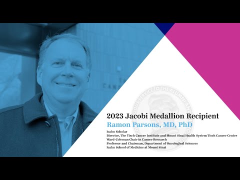 Ramon Parsons, MD, PhD: 2023 Jacobi Medallion Recipient