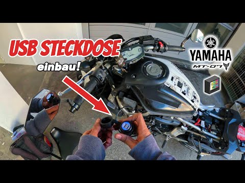 USB-Steckdose anbauen - Yamaha MT 07 2014 [4K]