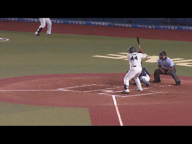 【1回裏】マリーンズ・井上 レフト線へ先制タイムリー2ベース!! 2018/8/23 M-L