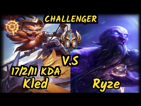 PNG Ayel (KLED) vs RYZE - 17/2/11 KDA TOP CHALLENGER GAMEPLAY - BR