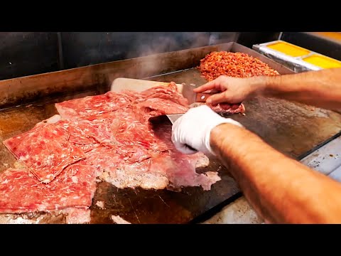 American Food - The BEST PHILLY CHEESE STEAK in Chicago! Monti's Cheesesteaks