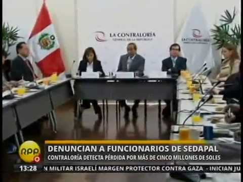 Contraloría demandó a funcionarios de Sedapal - RPPTV - 14.07.14